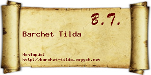 Barchet Tilda névjegykártya